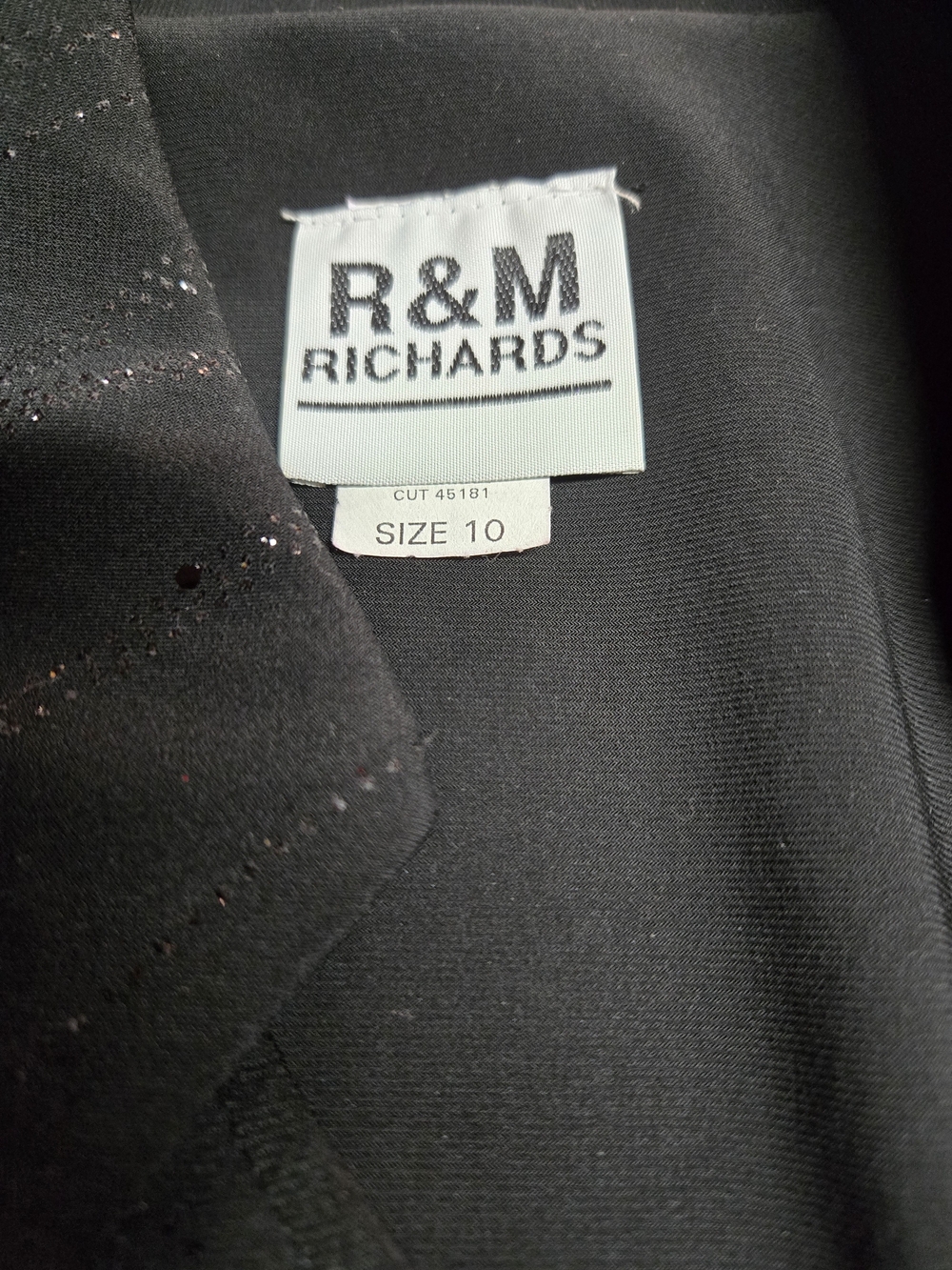 R&M Richards Women's Black Draped Open-Front Blazer - Picture 7 of 16